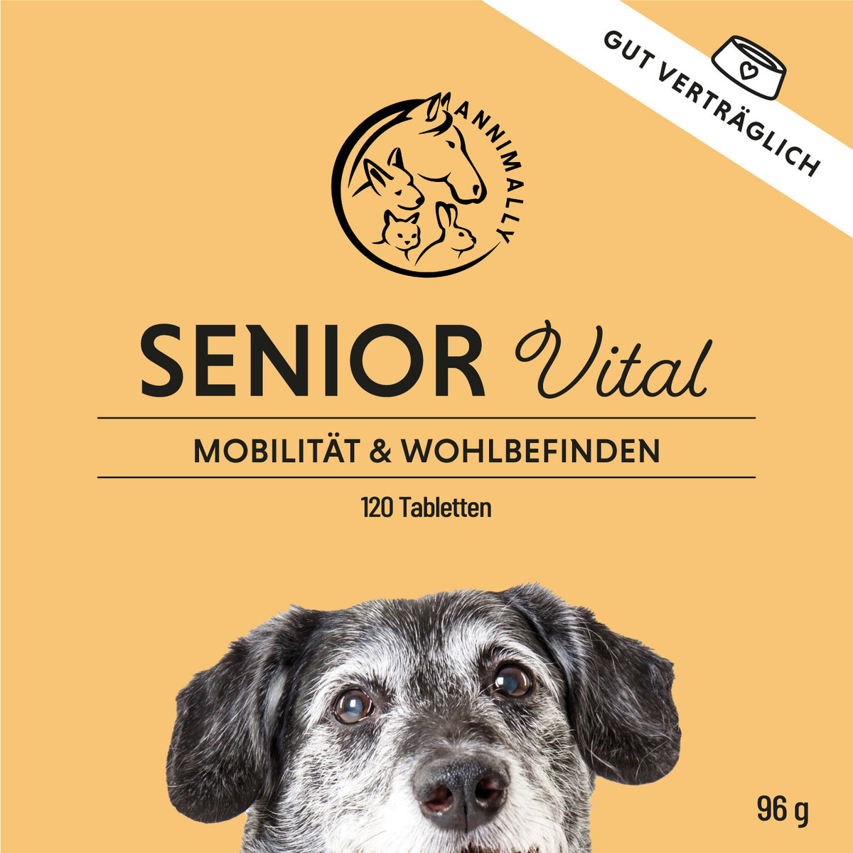 Futterergänzung für Hunde: Senior Vital Tabletten für ältere Hunde