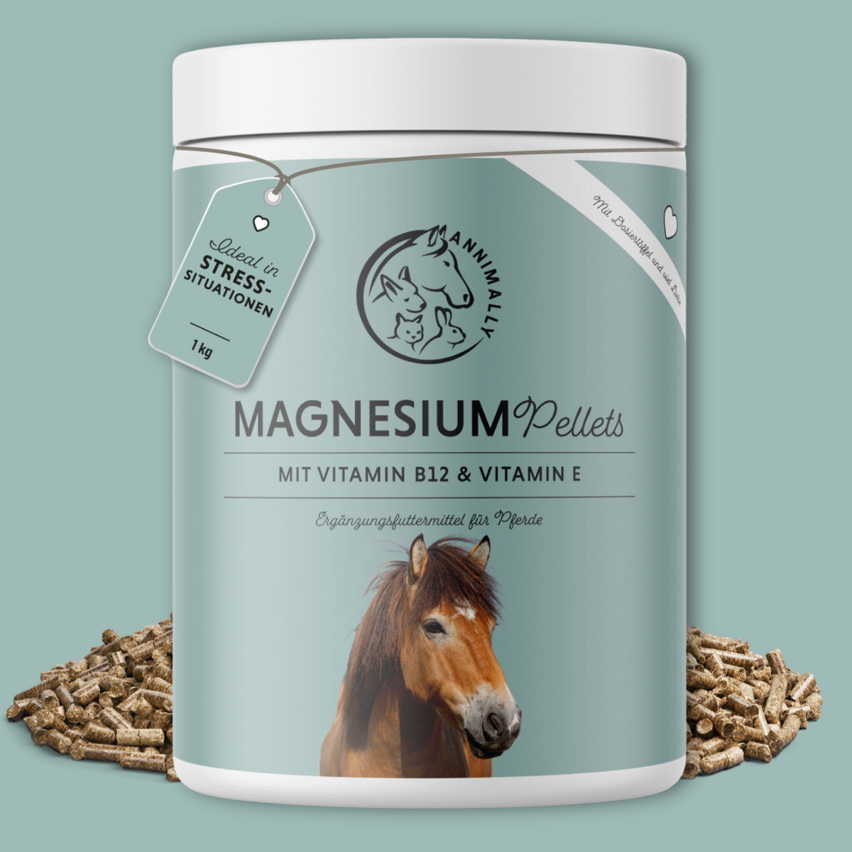 Magnesium Pellets für Pferde – Nahrungsergänzungsmittel für Nerven & Muskeln | Annimally
