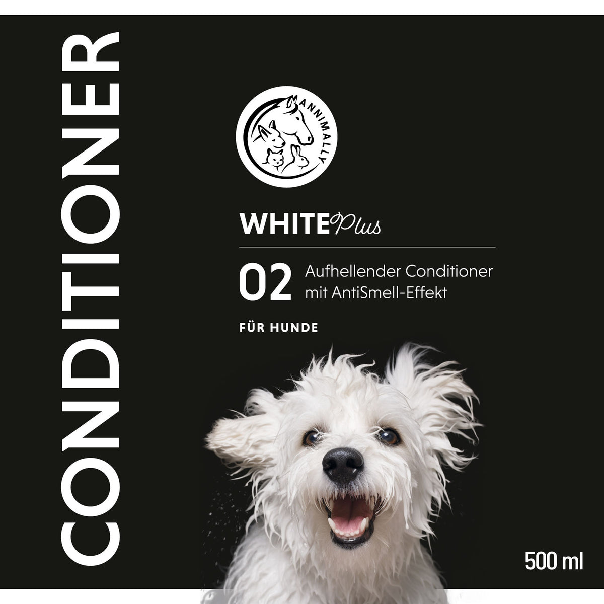 Natürliche Pflege für Hunde: White Plus Conditioner für weißes & helles Fell