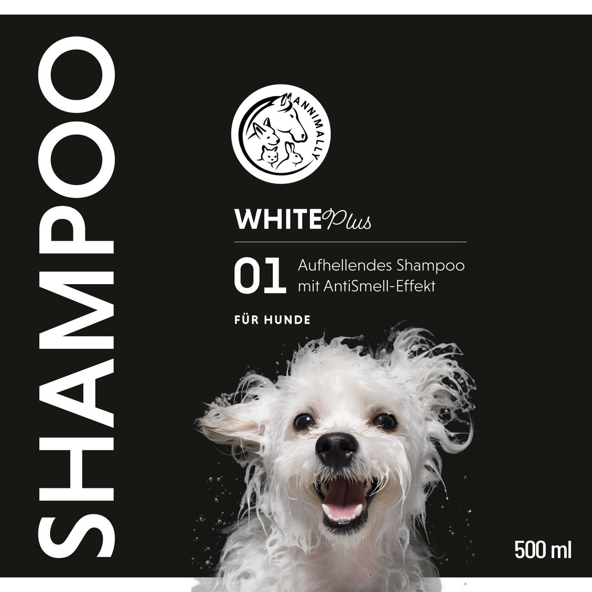 Natürliche Pflege für Hunde: White Plus Shampoo für weißes & helles Fell