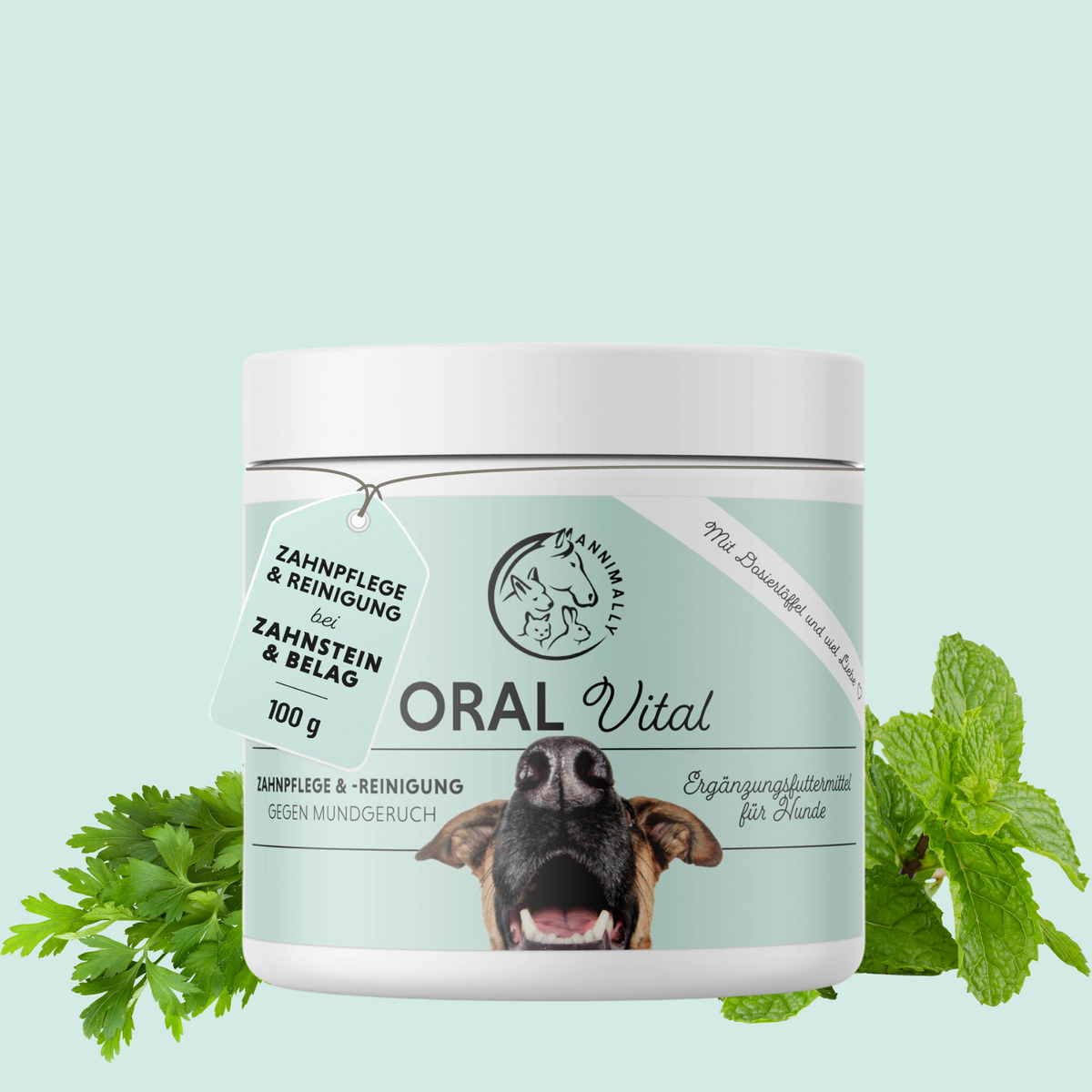 Oral Vital für gesunde Zähne & frischen Atem – Futterzusatz für Hunde