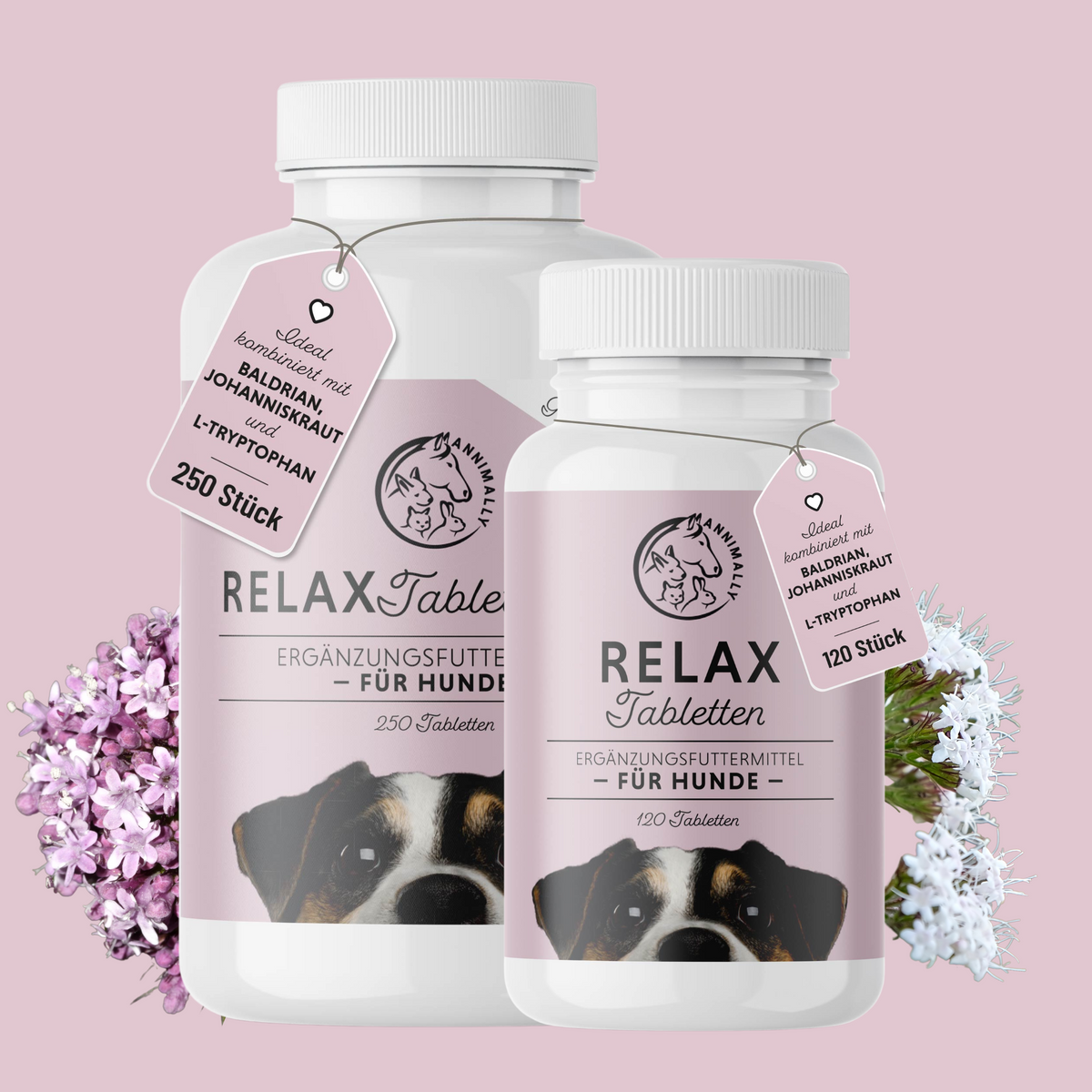 Relax Tabletten für Hunde – Nahrungsergänzungsmittel zur natürlichen Beruhigung | Annimally