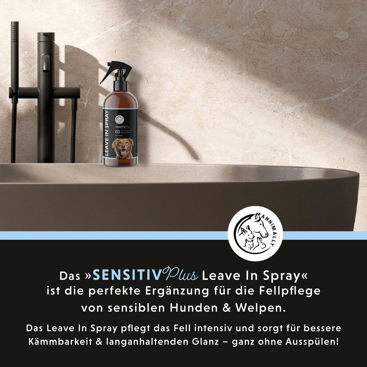 Sensitiv Plus Leave-In Spray für empfindliche Haut – Tierpflege für Hunde