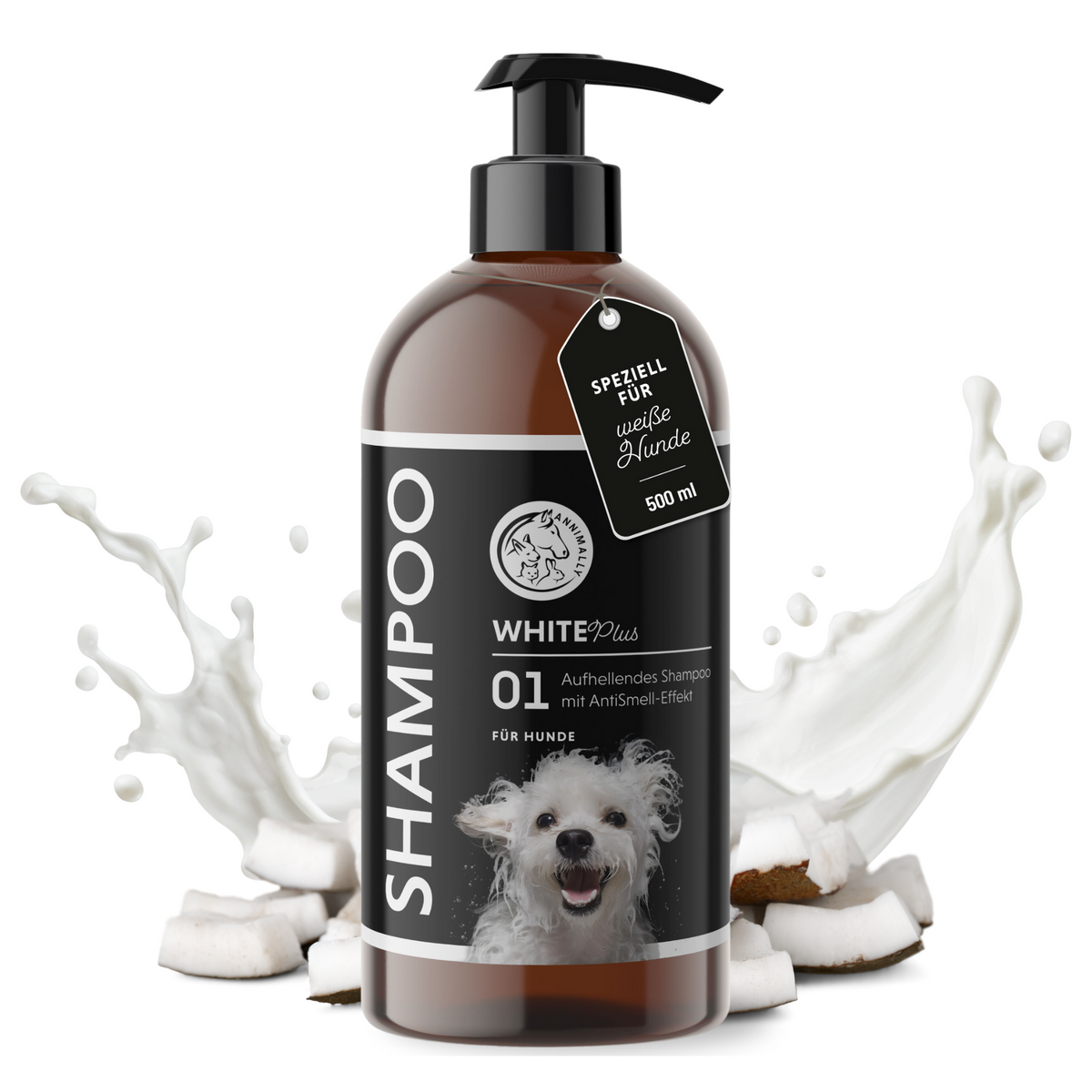 Set mit Pflegeprodukten für Hunde: White Plus Pflegeset für weißes & helles Fell