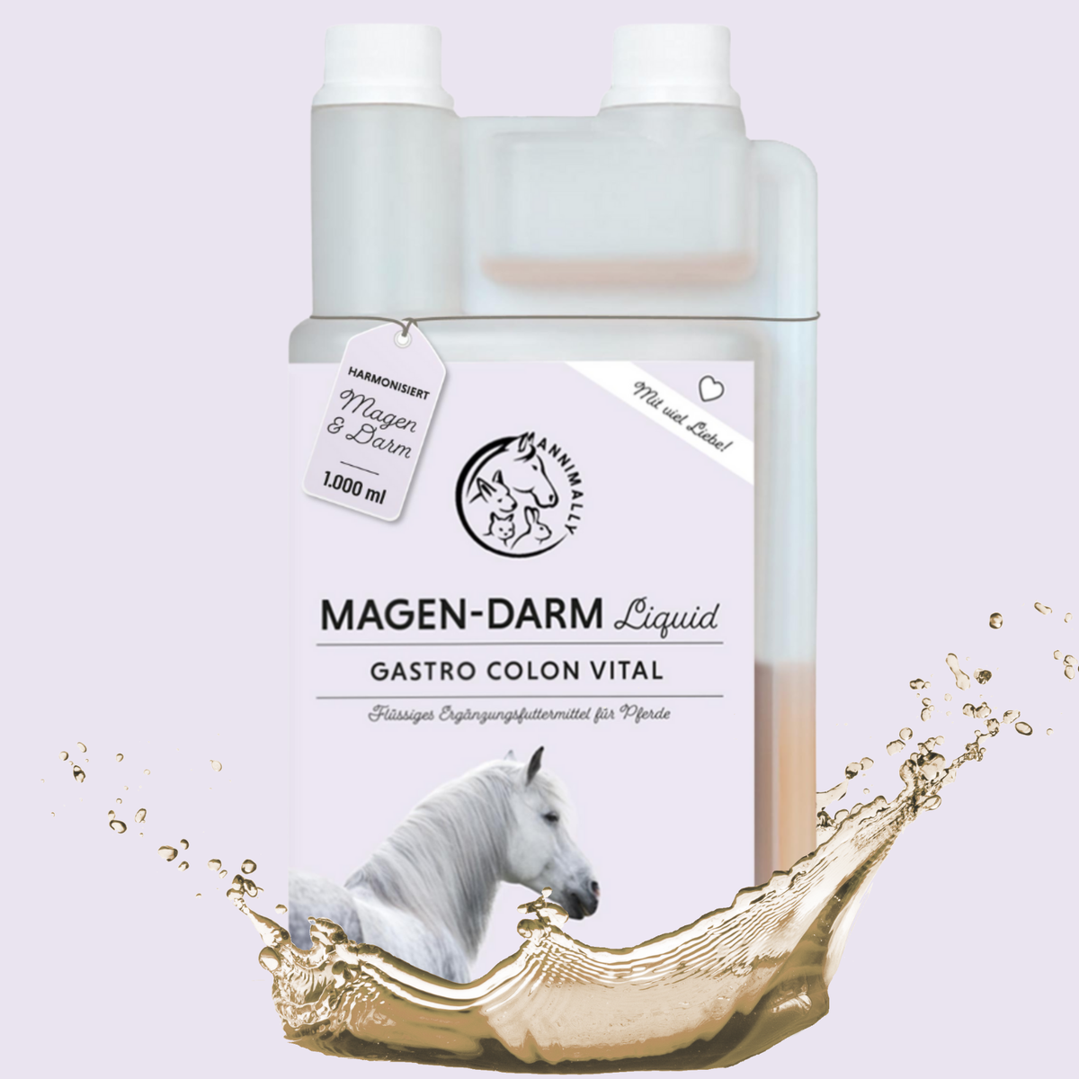 Magen-Darm Liquid für Pferde – Nahrungsergänzungsmittel | Annimally