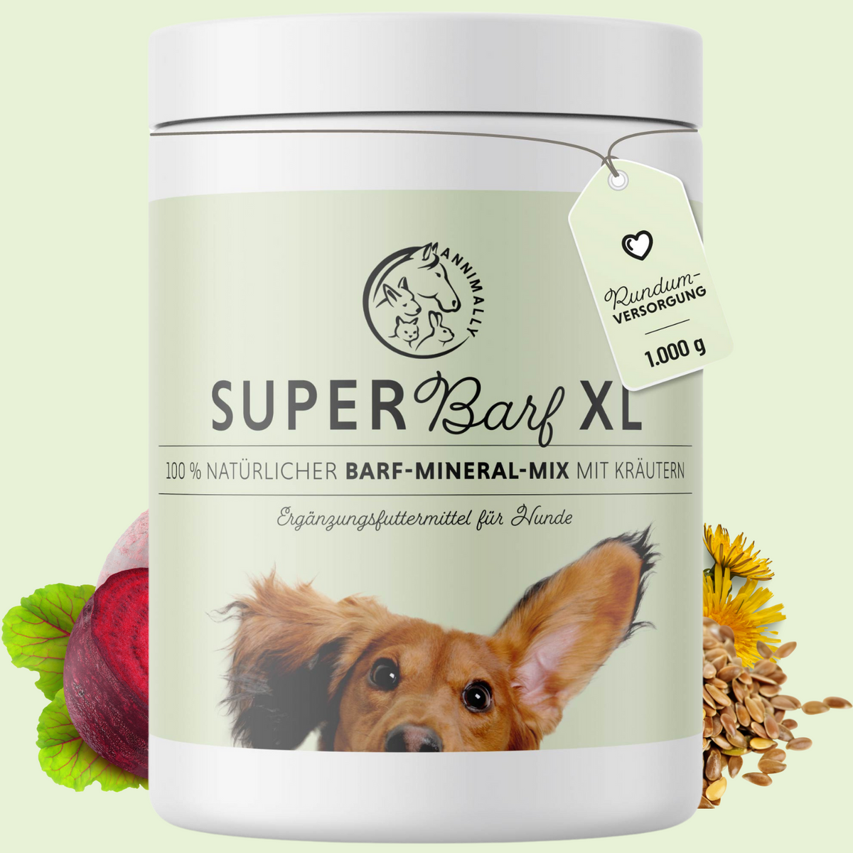 Super Barf für Hunde – Futterzusatz mit Vitaminen & Mineralien zum Barfen | Annimally