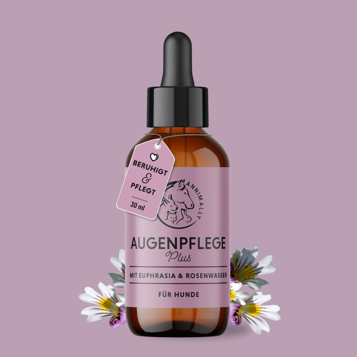 Augenpflege Plus mit Euphrasia & Rosenwasser für Hunde – Pflegeprodukt | Annimally