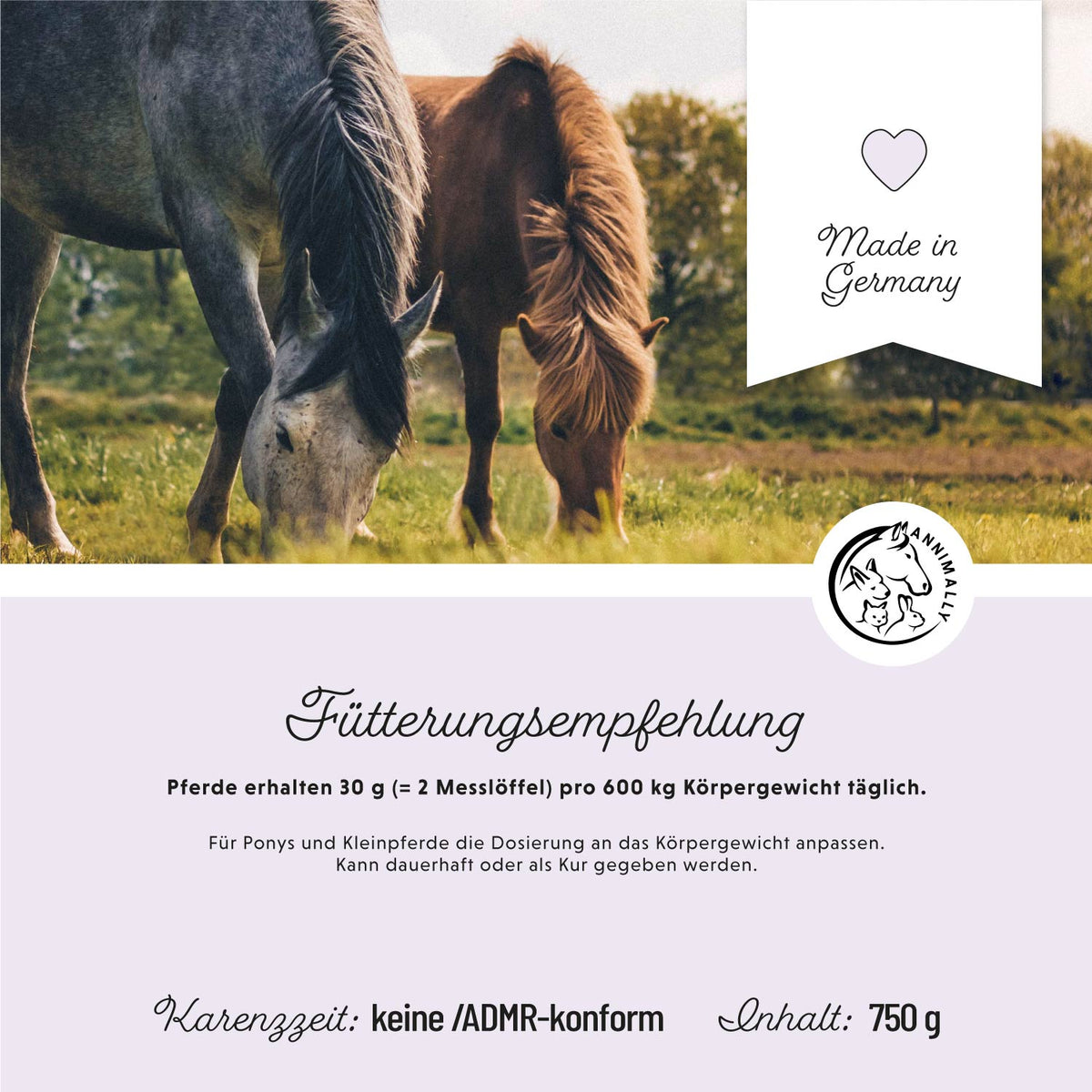 Colon Vital Pulver von Annimally für eine gesunde Darmflora – Nahrungsergänzungsmittel für Pferde