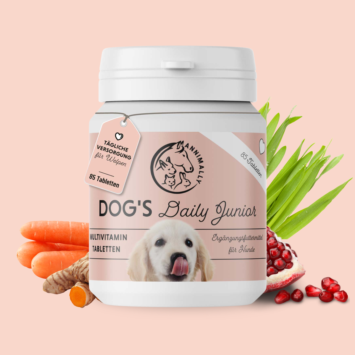 Dog‘s Daily Junior – Nahrungsergänzungsmittel für Welpen & Junghunde | Annimally