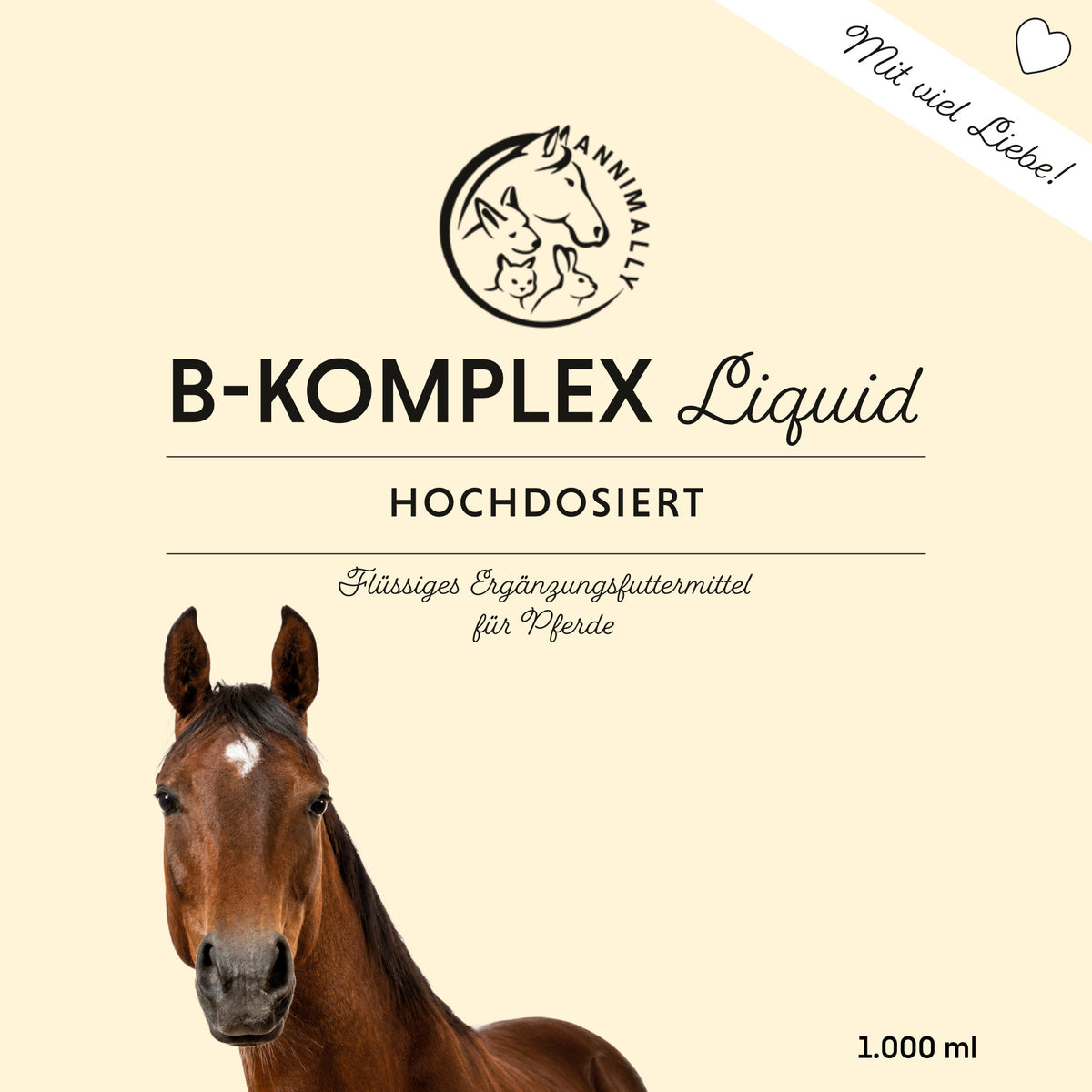 Futterergänzung für Haustiere: B-Komplex Liquid mit B-Vitaminen
