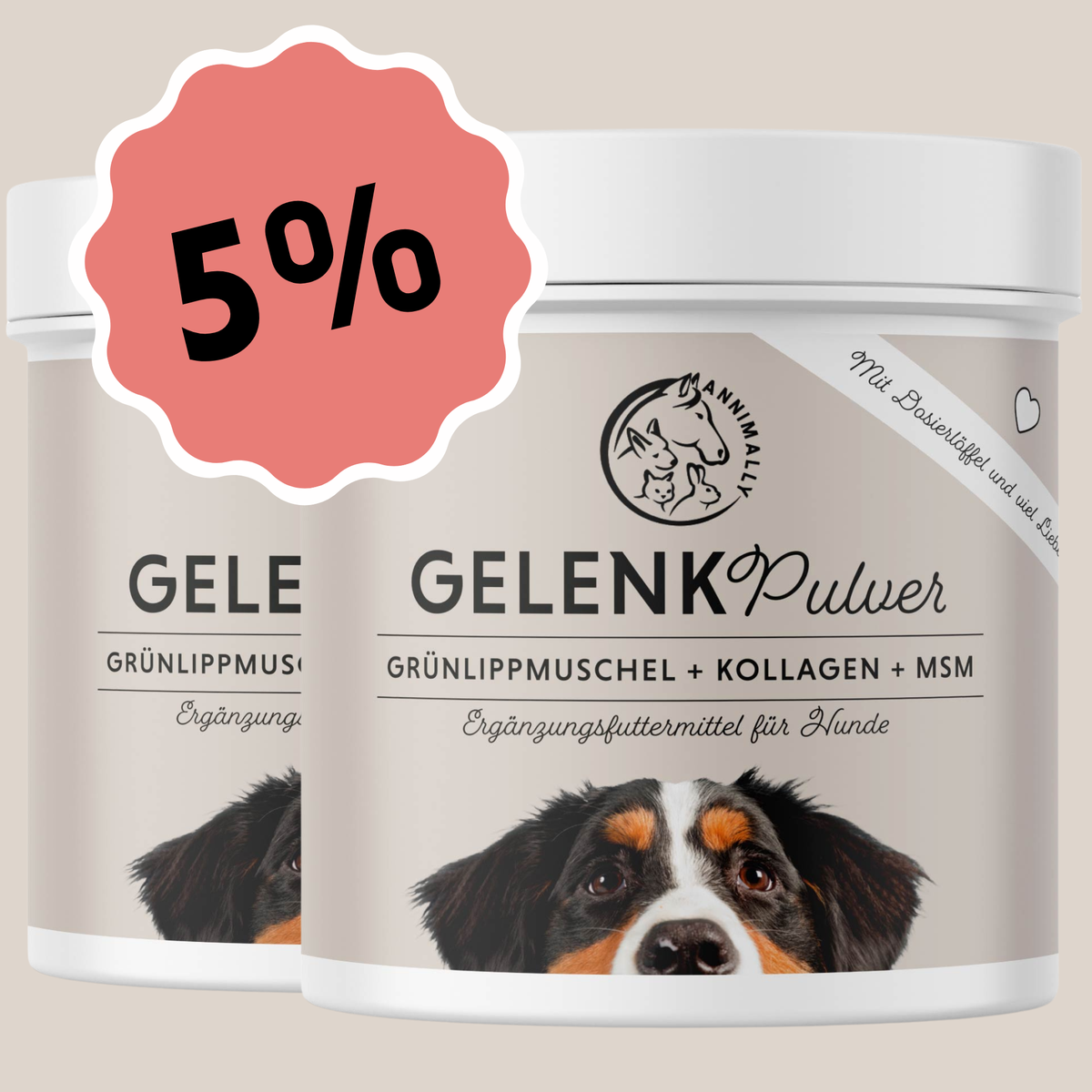 Gelenkpulver für Hunde – Futterzusatz | Annimally