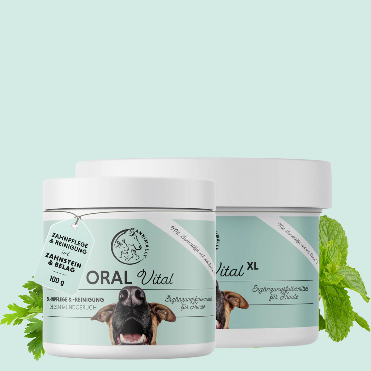 Oral Vital für Hunde – Nahrungsergänzungsmittel für gesunde Zähne & frischen Atem | Annimally