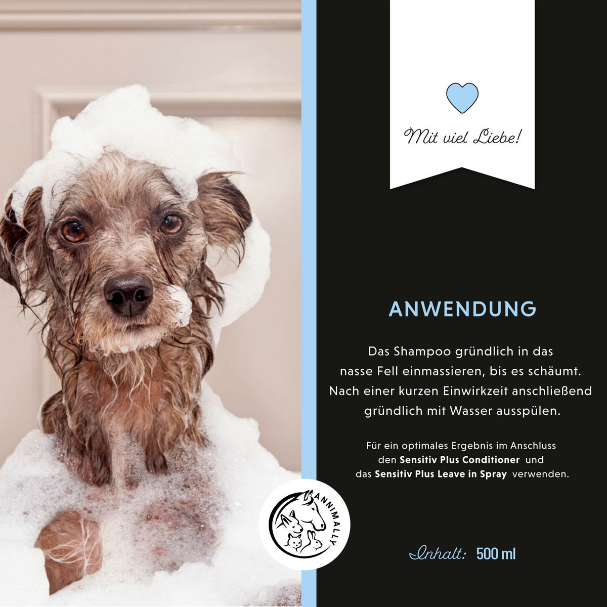 Pflegeprodukt für Hunde: Sensitiv Plus Shampoo für empfindliche Haut