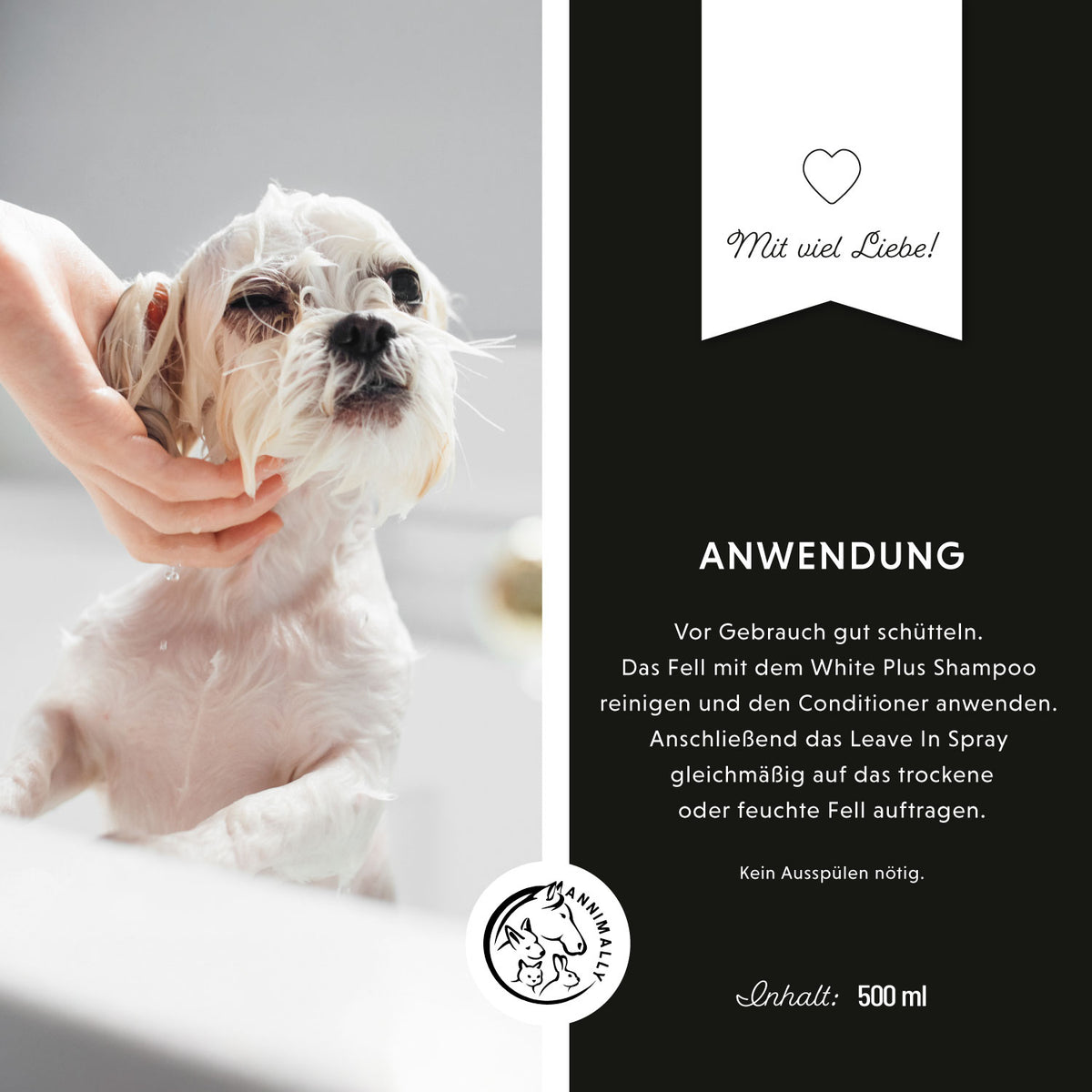 Pflegeprodukt für Hunde: White Plus Leave-In Spray für weißes & helles Fell