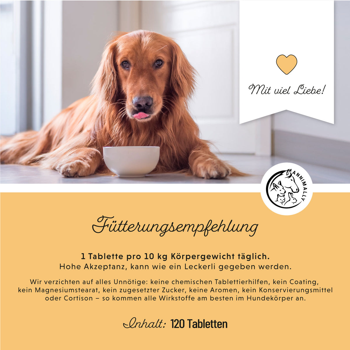 Senior Vital Tabletten von Annimally für ältere Hunde – Nahrungsergänzungsmittel für Hunde