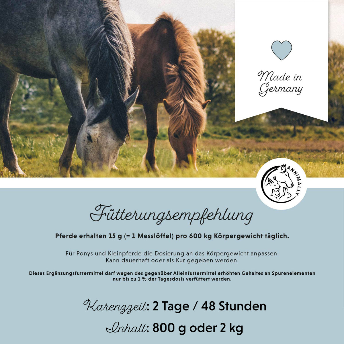Vitamin E / Selen & Lysin für Muskulatur & Immunsystem – Futtertopping für Pferde