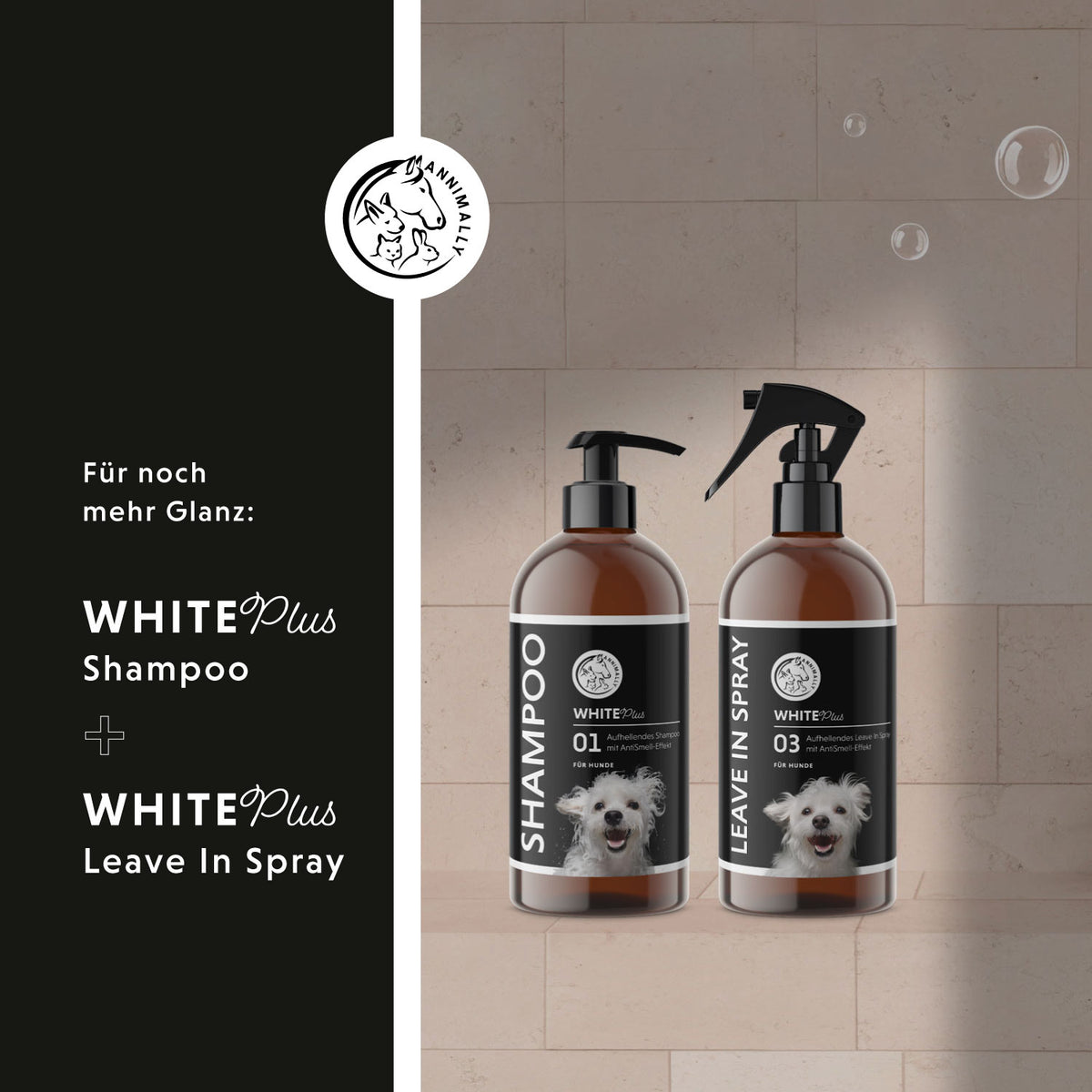 White Plus Conditioner für Hunde – Tierpflege für weißes & helles Fell | Annimally