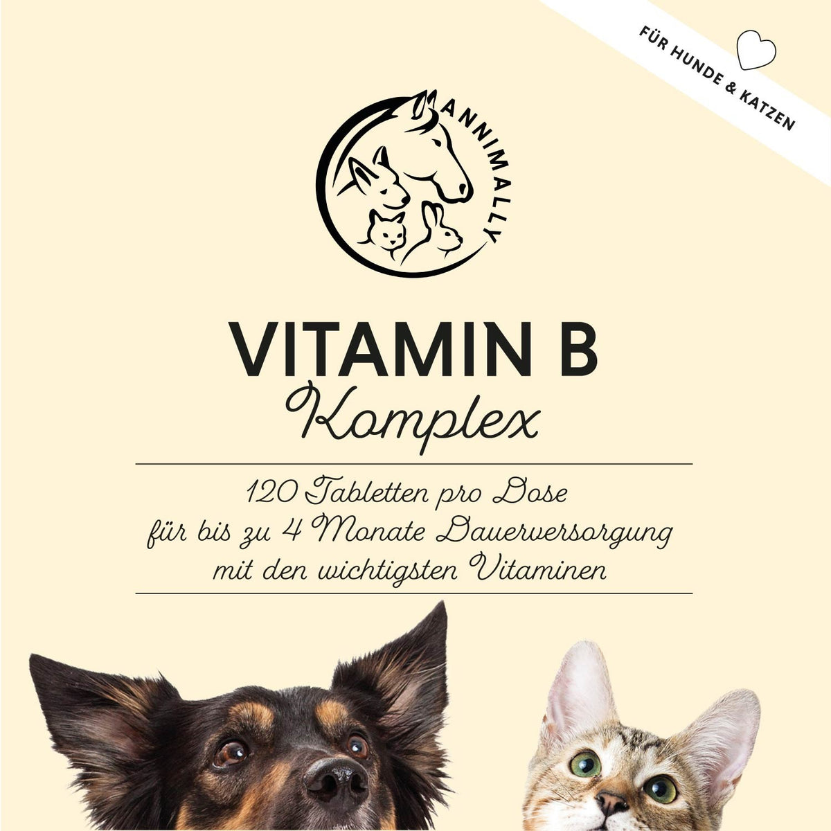 Futterergänzung für Hunde & Katzen: Vitamin B Komplex für Stoffwechsel & Nerven