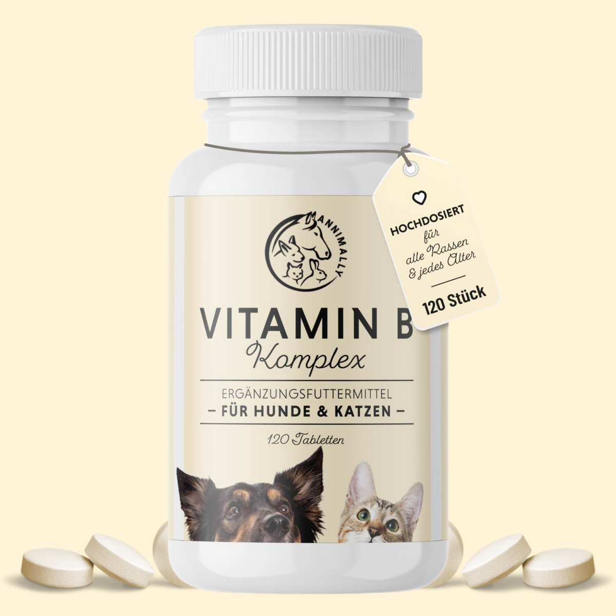 Vitamin B Komplex für Hunde & Katzen – Nahrungsergänzungsmittel für Stoffwechsel & Nerven | Annimally